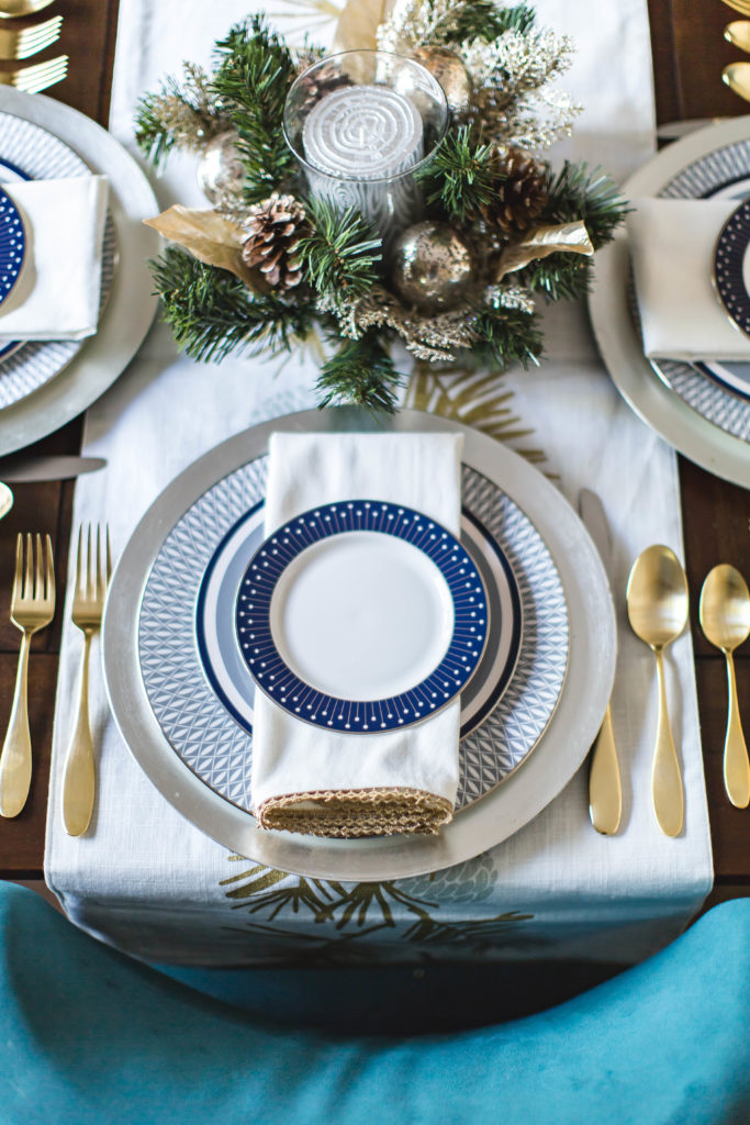 A Christmas place setting | How to Host a Holiday Meal like a BOSS