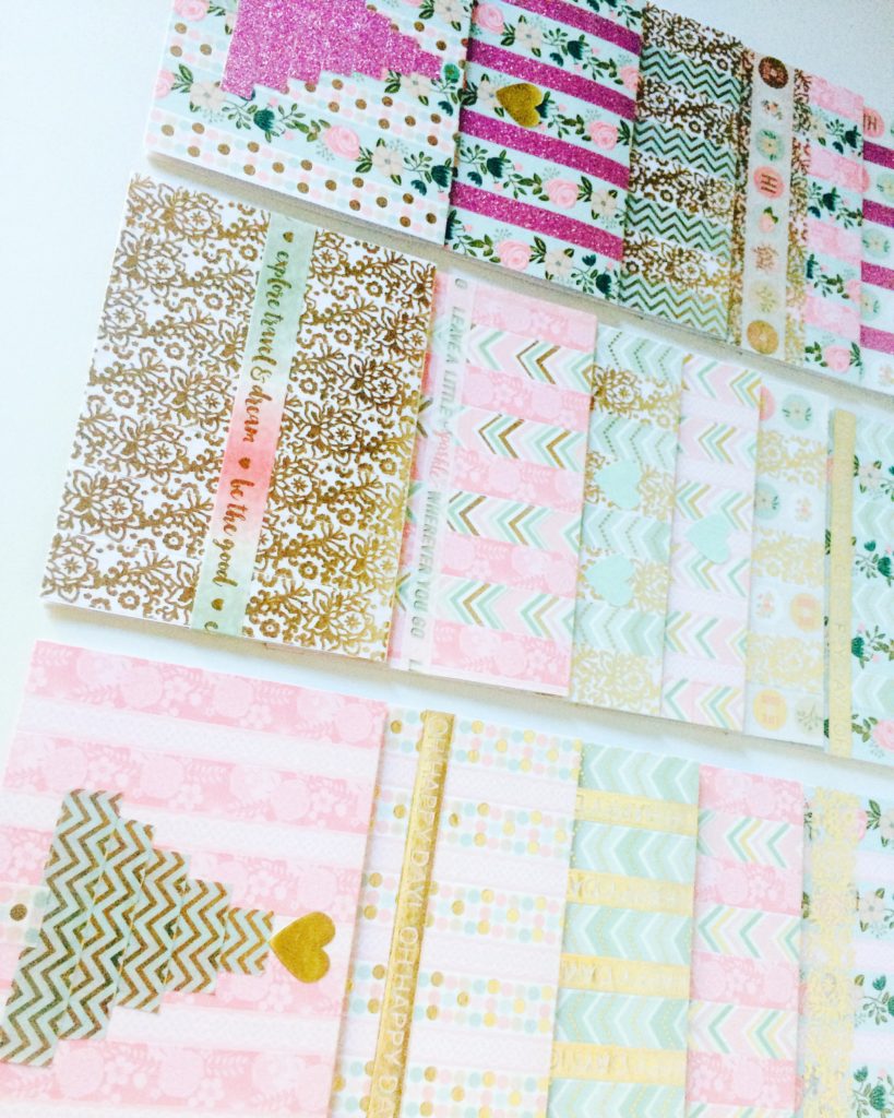 Completed Washi Tape Christmas Cards and Greeting Cards | Organized Life Design
