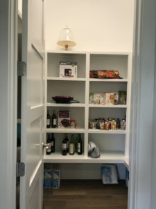 another view of the walk in pantry before organization